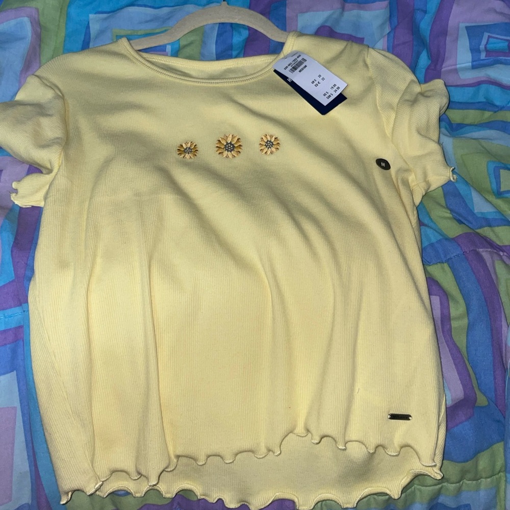 Yellow Hollister crop top